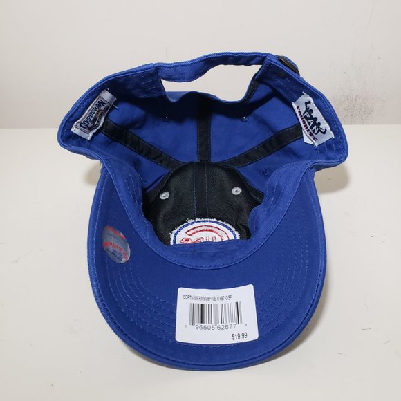 Chicago Cubs Hat Cap Strap Back Blue Gray MLB Cooperstown Fan Favorite Mens NWT - Picture 9 of 12